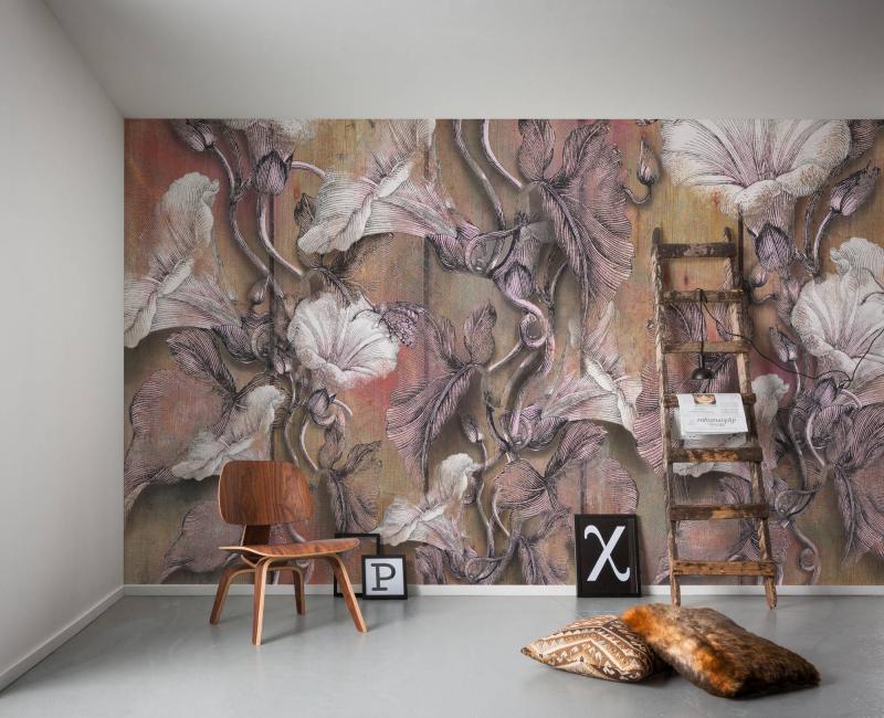 Bloomin - Elegant fototapet i støvede nuancer
