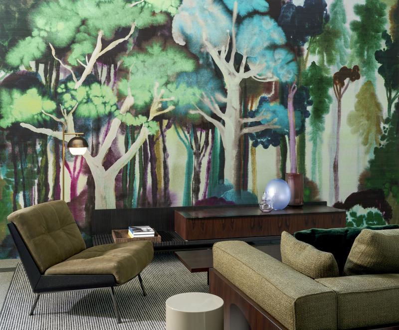 Banyan Deep Forest – Håndmalet Skov Fototapet til Dit Hjem