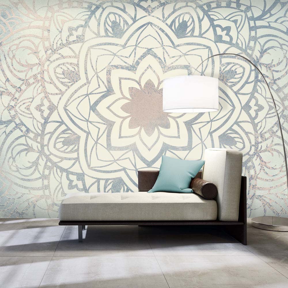Hvid Fototapet Fra Artgeist Winter Mandala T Print 280x500 500x280 - Artgeist Tapet  - 5903143780301