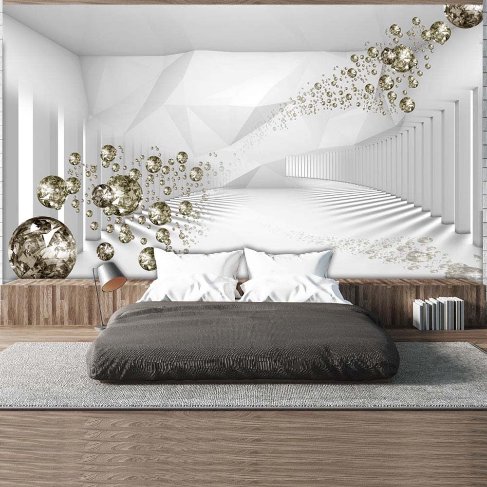 Hvid Artgeist Fototapet Corridor Diamonds T Print 280x500 500x280 - Artgeist Tapet  - 5903143780356