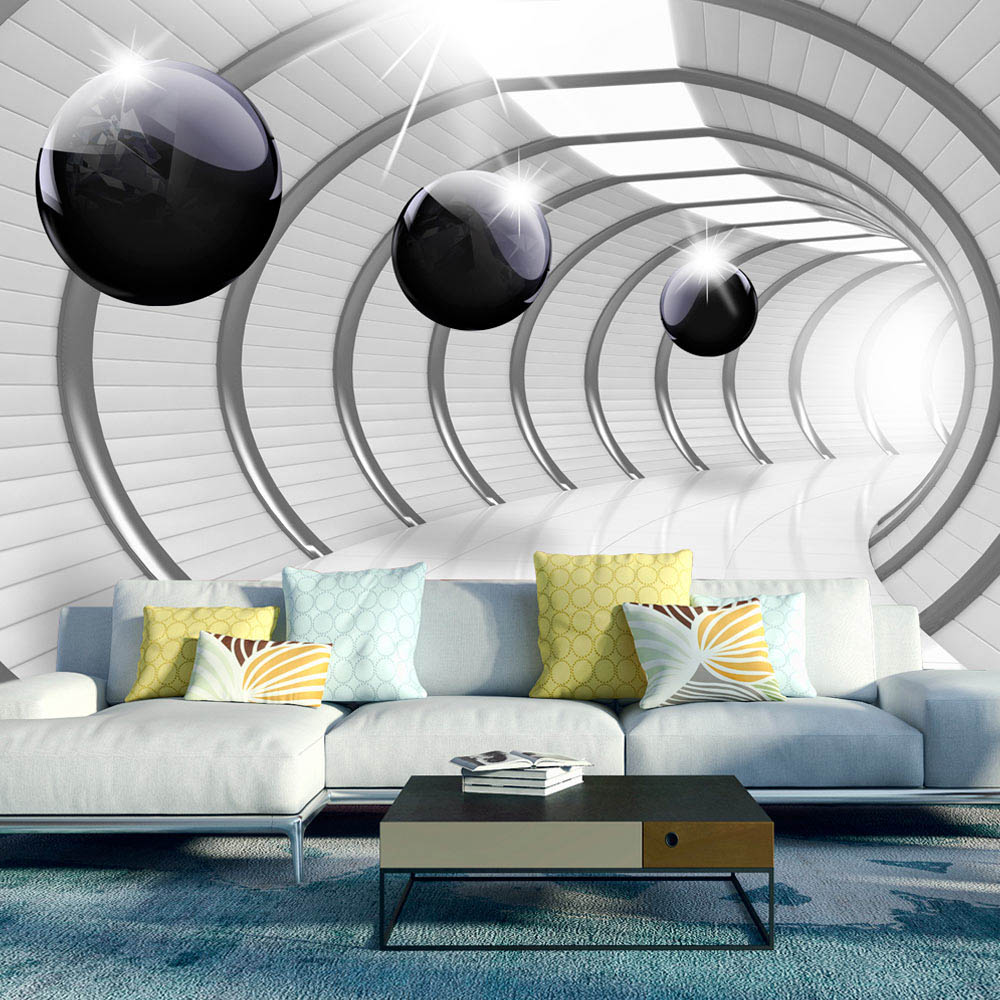 Hvid Artgeist Fototapet Futuristic Tunnel T Print 280x500 500x280 - Artgeist Tapet  - 5903143780639