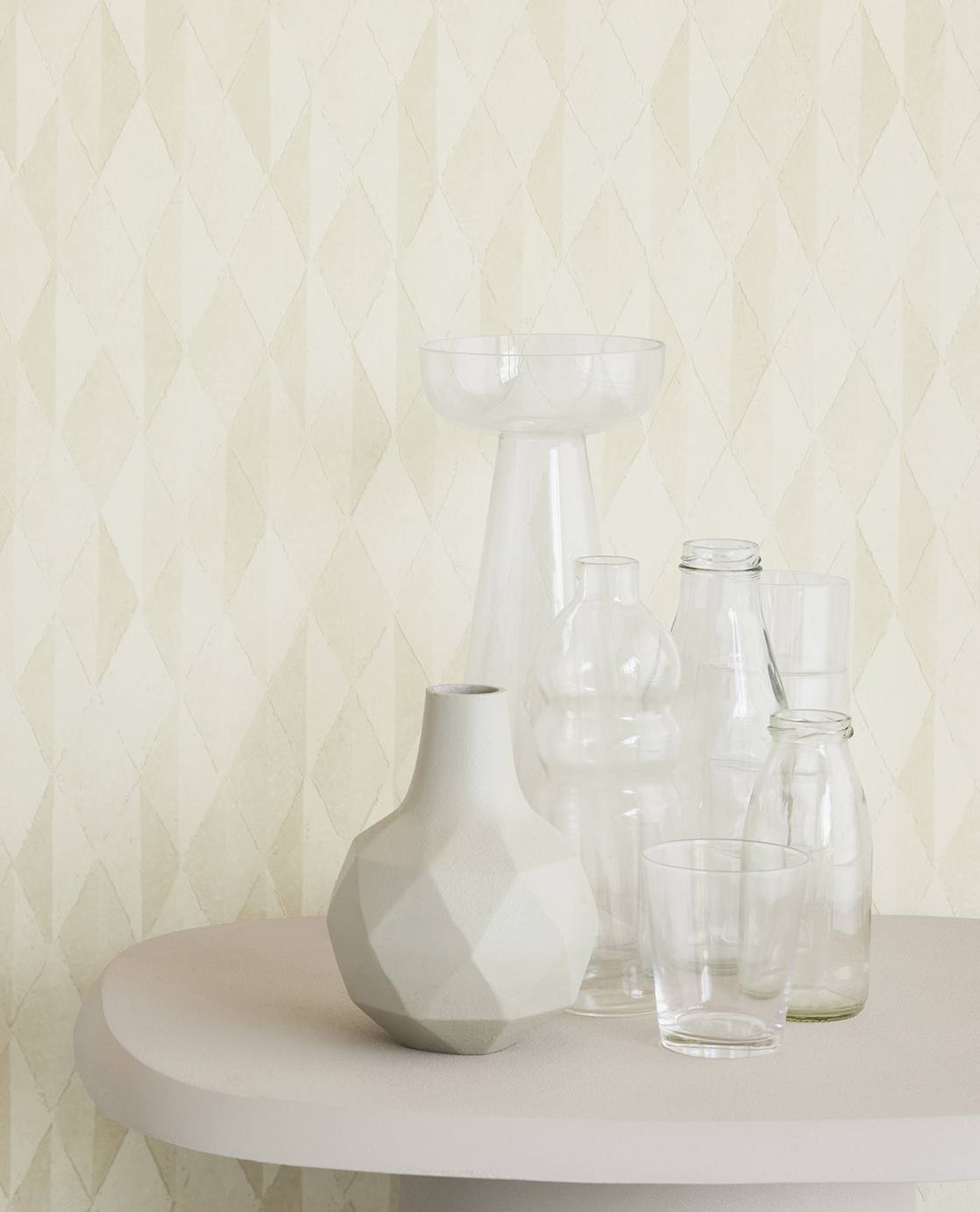 Brun / Beige Diamonds Cream - Eijffinger Tapet  - 8715518335408