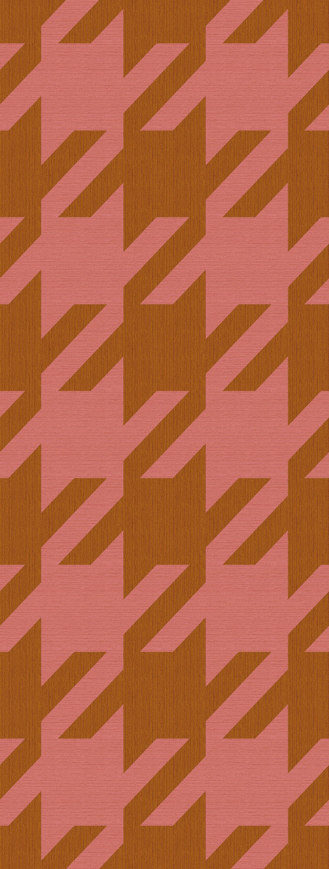 Pink Check Twigh Terracotta - Eijffinger Tapet  - 8715518336733