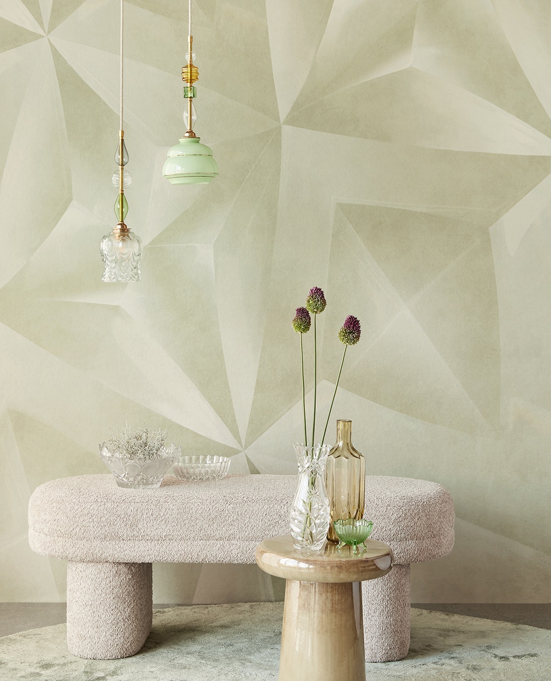 Grøn Starry Wide Green - Eijffinger Tapet  - 8715518401851