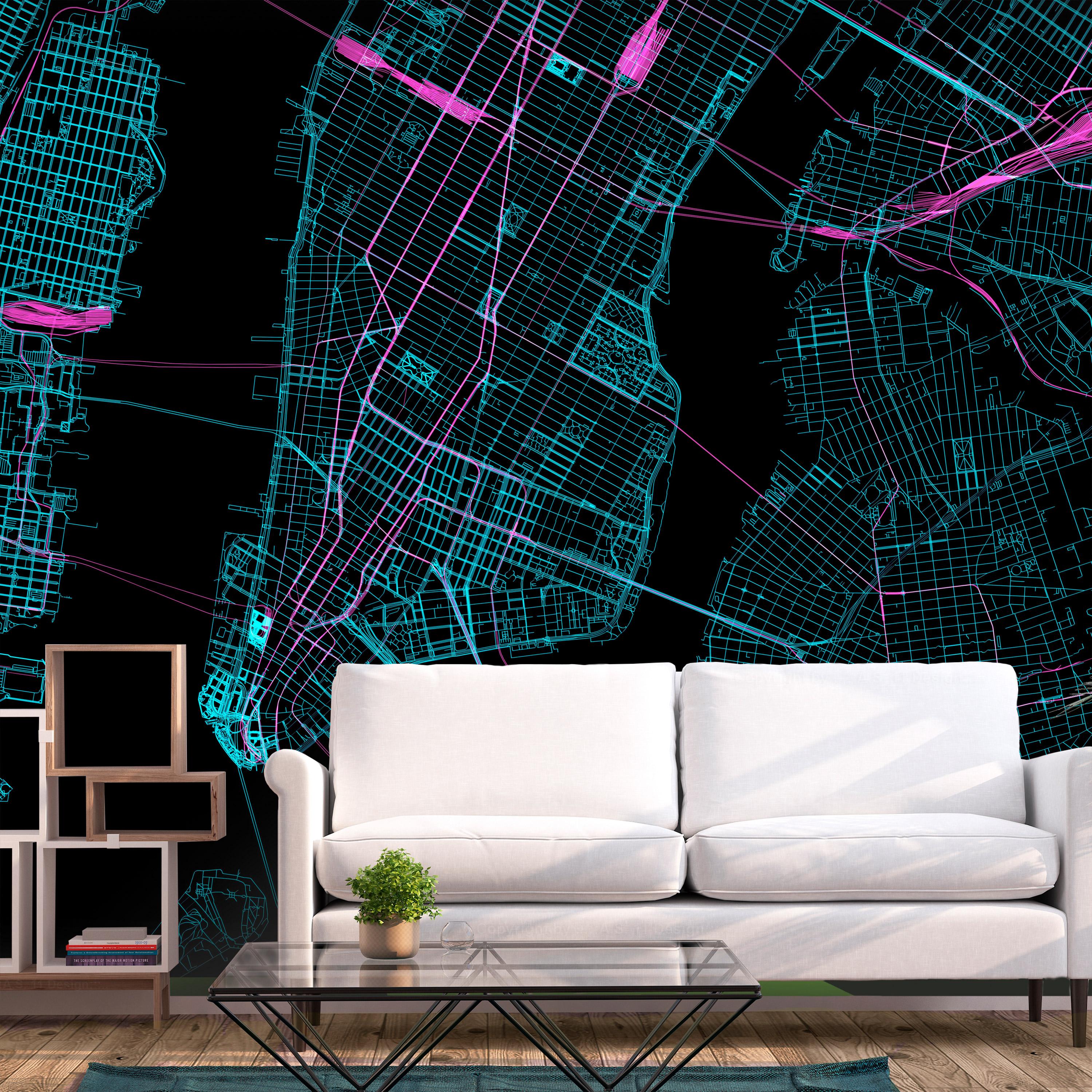 Fototapet Blue Manhattan 450 315 Premium - Tapet  - 5905151839262