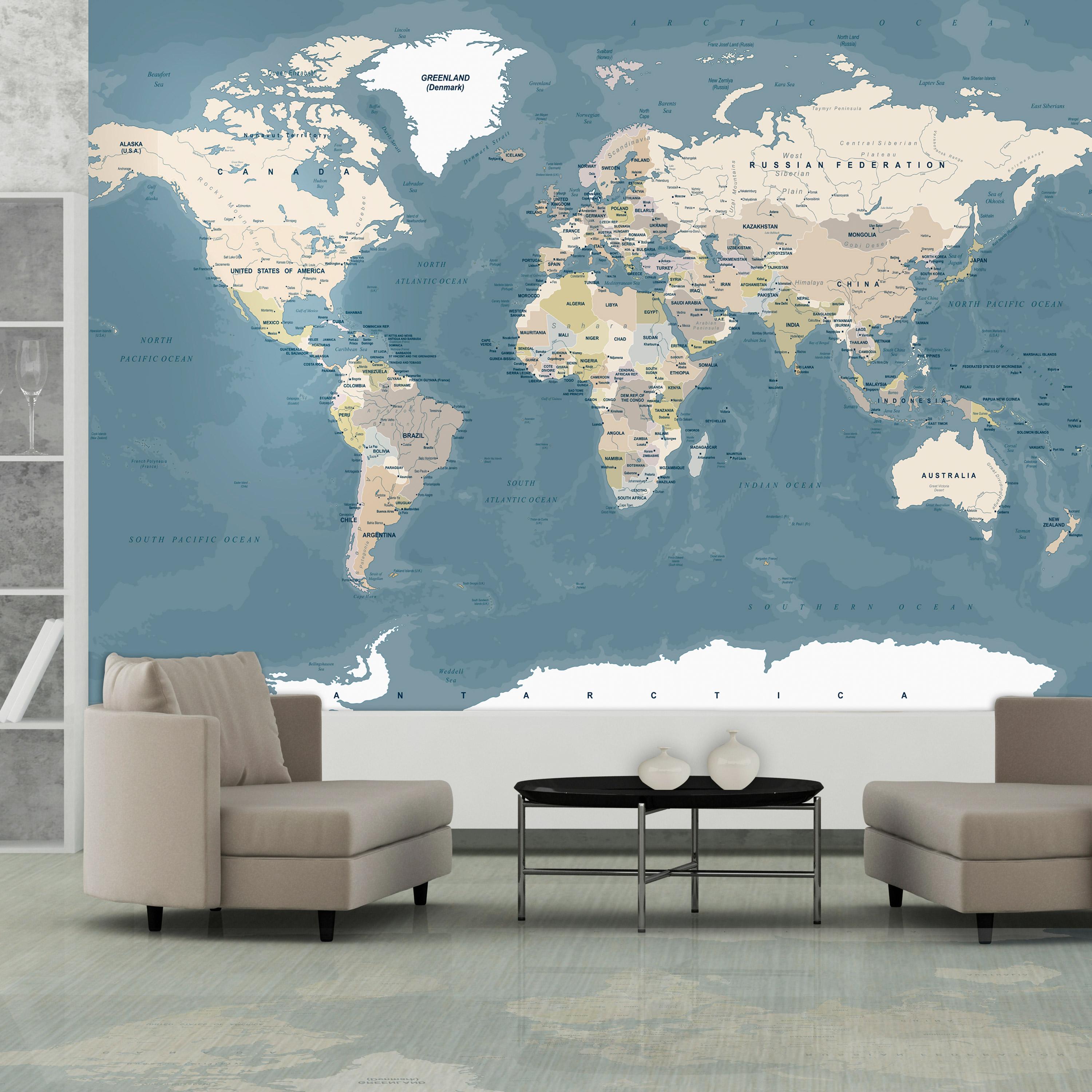 Fototapet Vintage World Map 450 315 Premium - Tapet  - 5905151840381