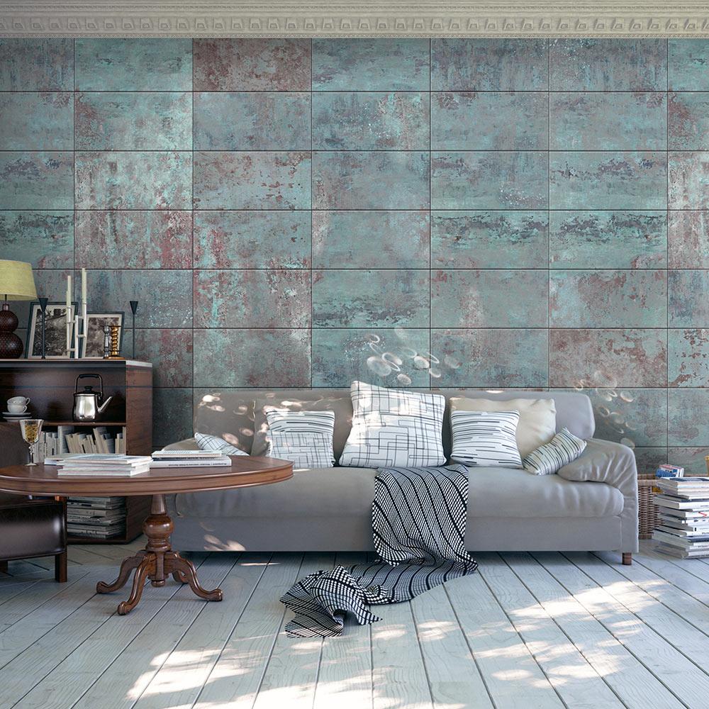 Tapet Turquoise Concrete 1000 - Boligcenter Tapet  - 5903143772665