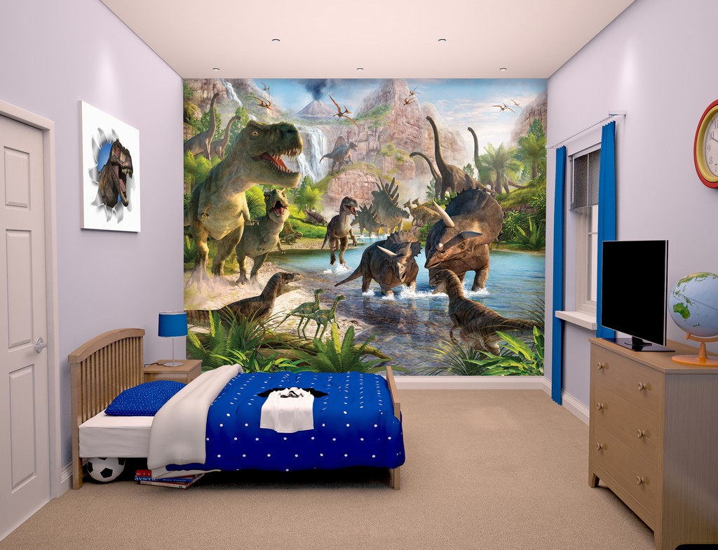 Dinosaur Land Tapet 243 305 - Walltastic Tapet  - 5060107041745