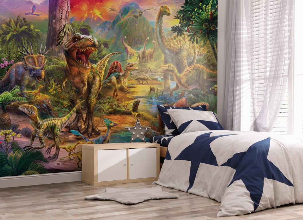 Dinosaur Landskab Tapet 243 305 - Walltastic Tapet  - 5060107046788