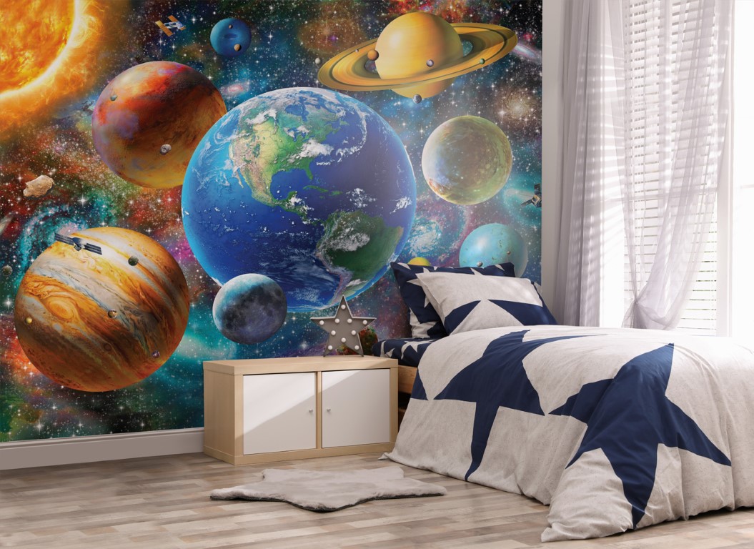 Solsystem Tapet 243 305 - Walltastic Tapet  - 5060107046511