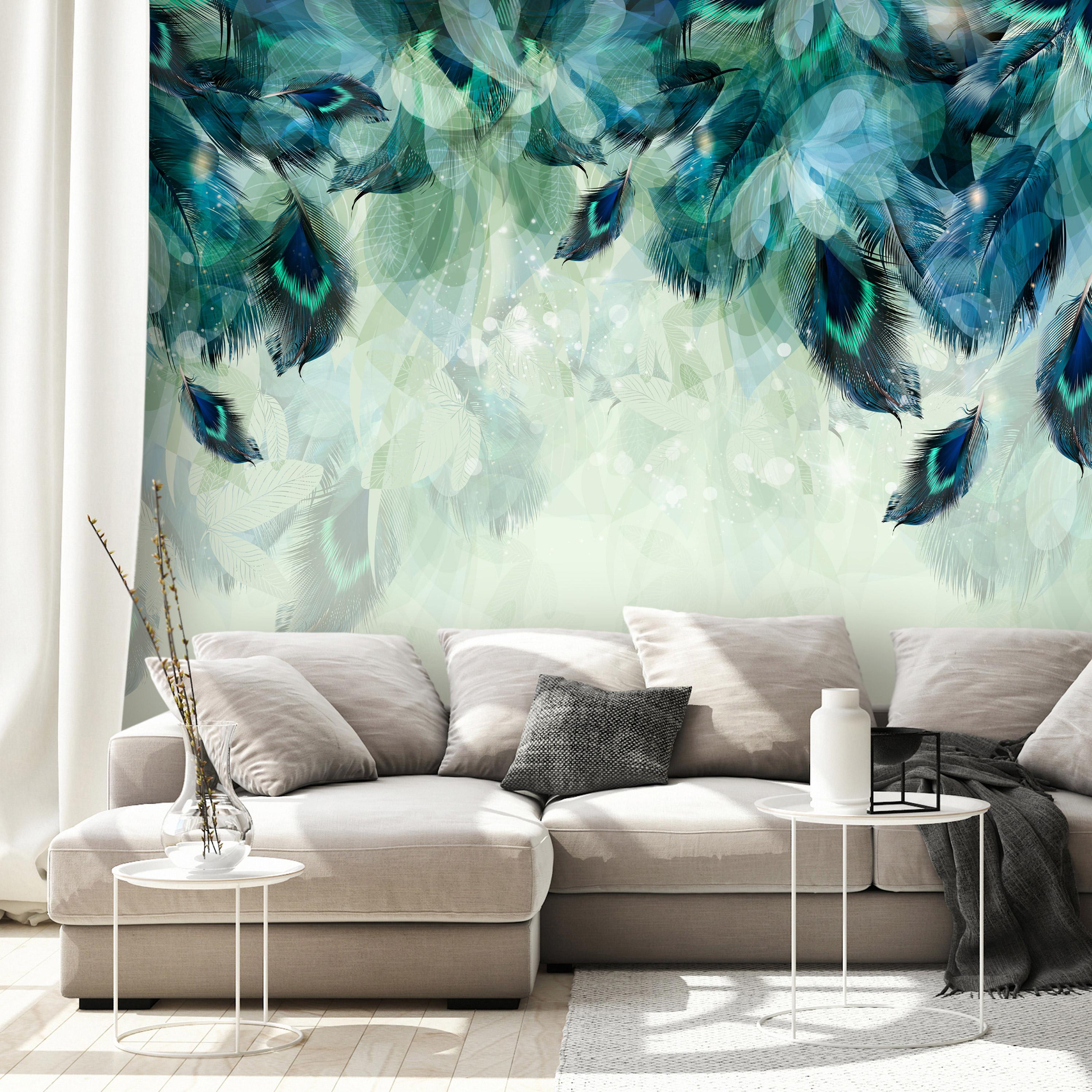 Fototapet Emerald Feathers 400 280 Standard - Boligcenter Tapet  - 5904480579887