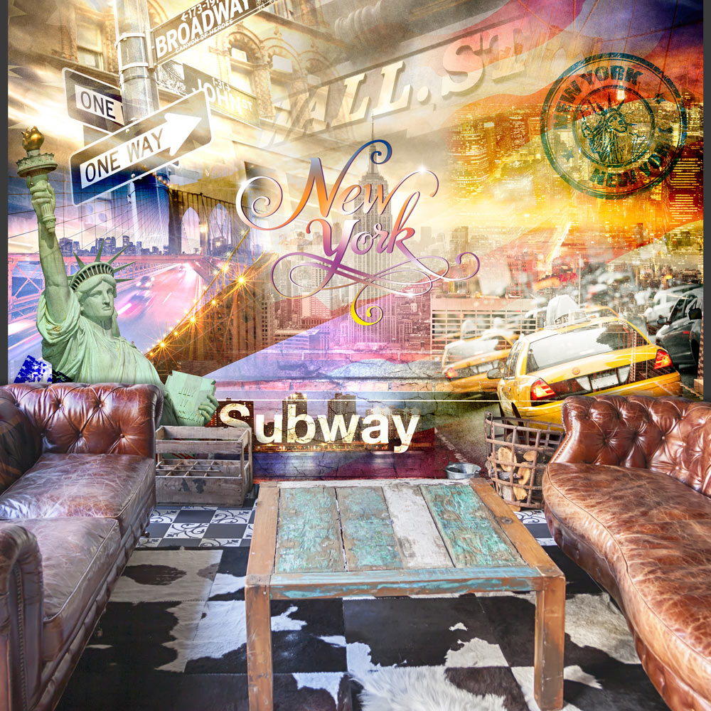 Artgeist Fototapet Colorsof Nyc Farverige New York Flere Størrelser 250x175 - Artgeist Tapet  - 5903143978760