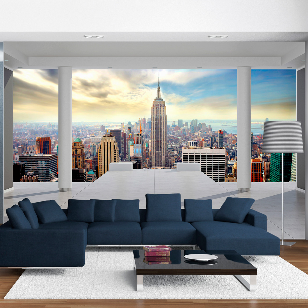 Artgeist Fototapet Med Motiv Terrasse Med Udsigt Over New York Flere Størrelser 300x210 - Artgeist Tapet  - 5903143865305
