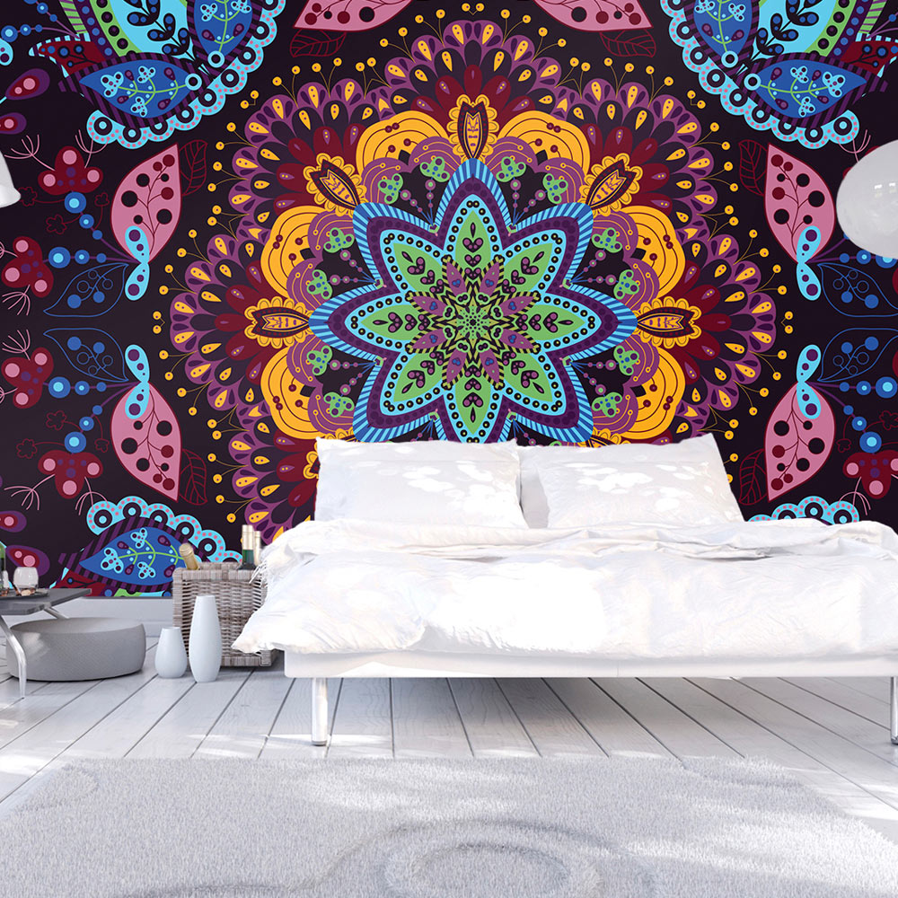 Artgeist Fototapet Colorful Kaleidoscope Flot Farverigt Mønster Flere Størrelser 300x210 - Artgeist Tapet  - 5903143983276
