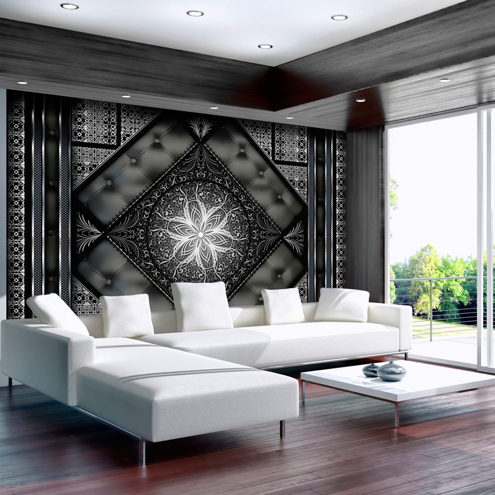 Sort Artgeist Fototapet Black Mosaic Mosaikmøster Flere Størrelser 400x280 - Artgeist Tapet  - 5903143982446