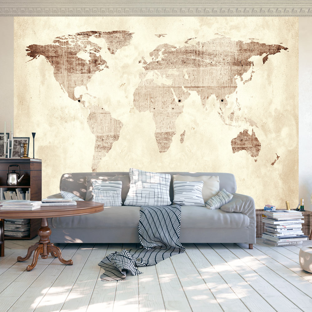 Artgeist Fototapet Precious Map Vintage Verdenskort Lyse Farver Flere Størrelser 400x280 - Artgeist Tapet  - 5903301923120