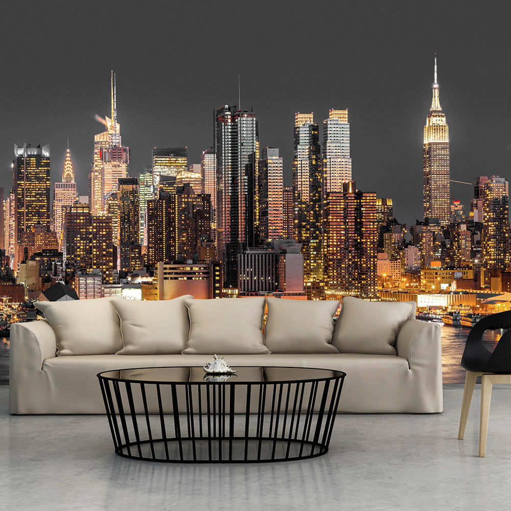 Artgeist Fototapet Nyc: Twilight New York Natten Flere Størrelser 250x175 - Artgeist Tapet  - 5903301915552